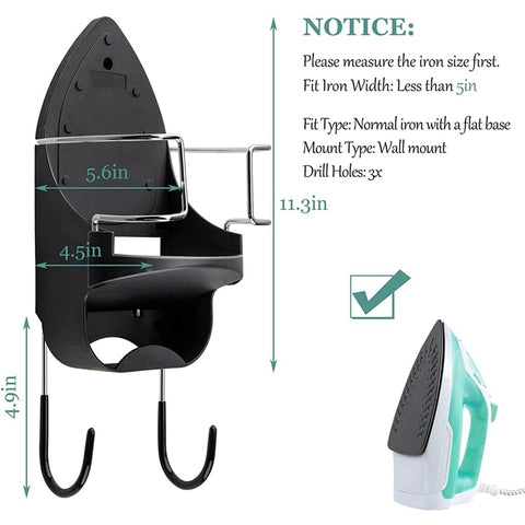 Iron Board Hanger Wall Mount Electric Iron Holder Iron And